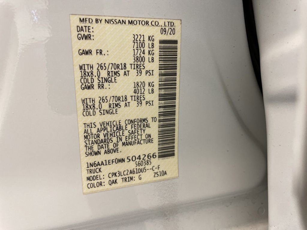Used 2021 Nissan Titan SV w/ SV Convenience Package RWD image 30
