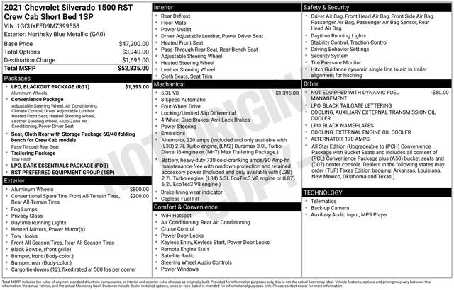 Used 2021 Chevrolet Silverado 1500 RST w/ LPO, Blackout Package AWD/4WD image 12