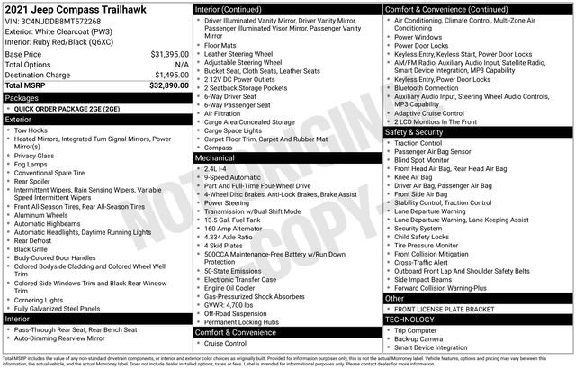 Used 2021 Jeep Compass Trailhawk image 18