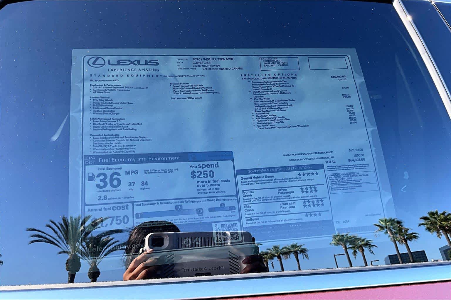 New 2026 Lexus RX 350h w/ Convenience Package AWD/4WD image 22