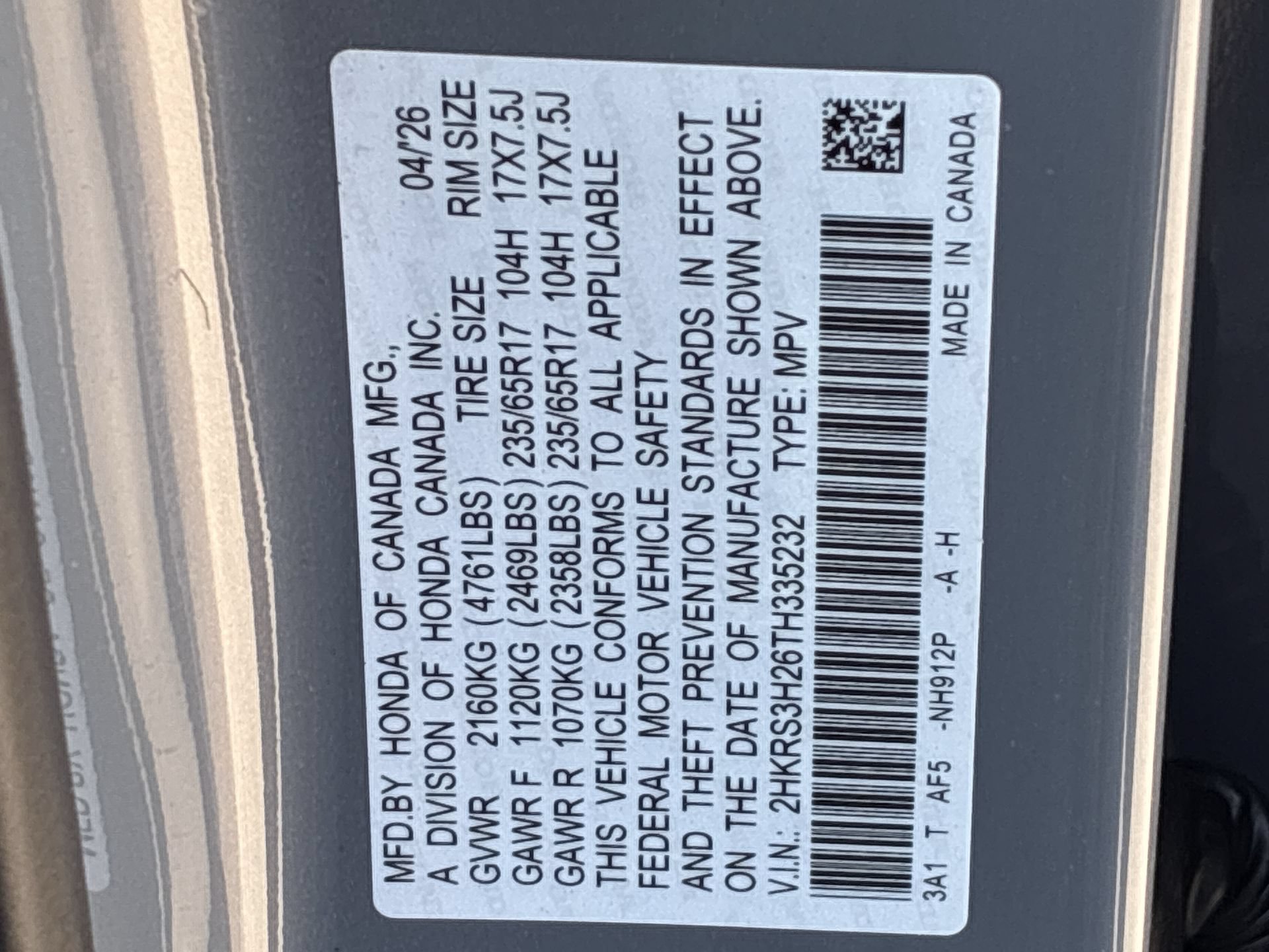 Certified 2026 Honda CR-V LX image 37