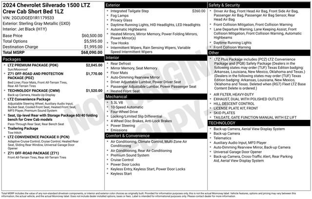 Used 2024 Chevrolet Silverado 1500 LTZ w/ LTZ Premium Package image 36
