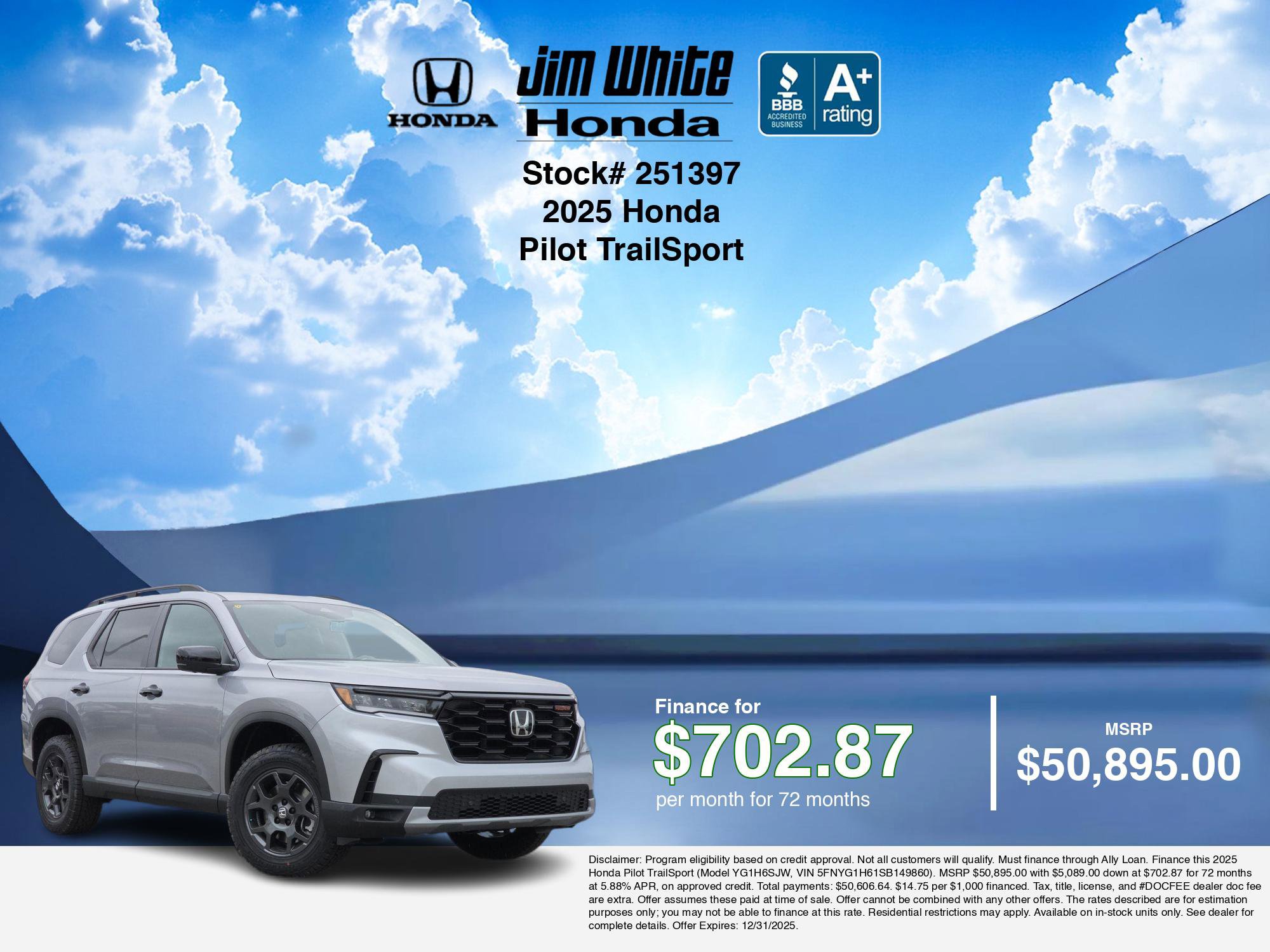 New 2025 Honda Pilot TrailSport image 7