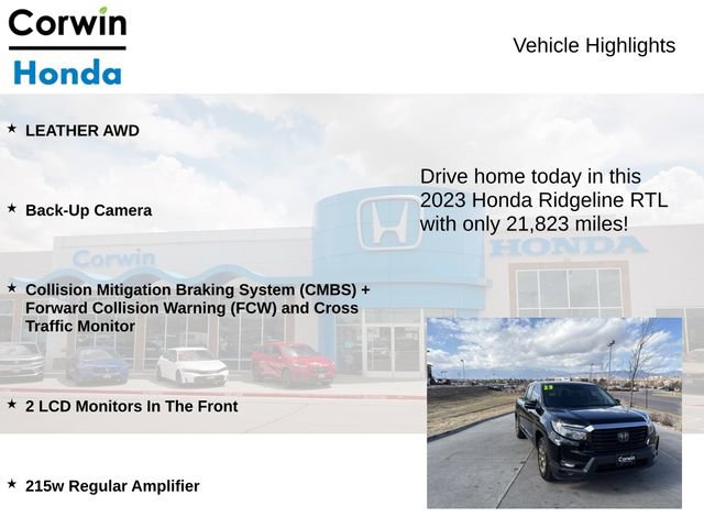 Used 2023 Honda Ridgeline RTL image 6