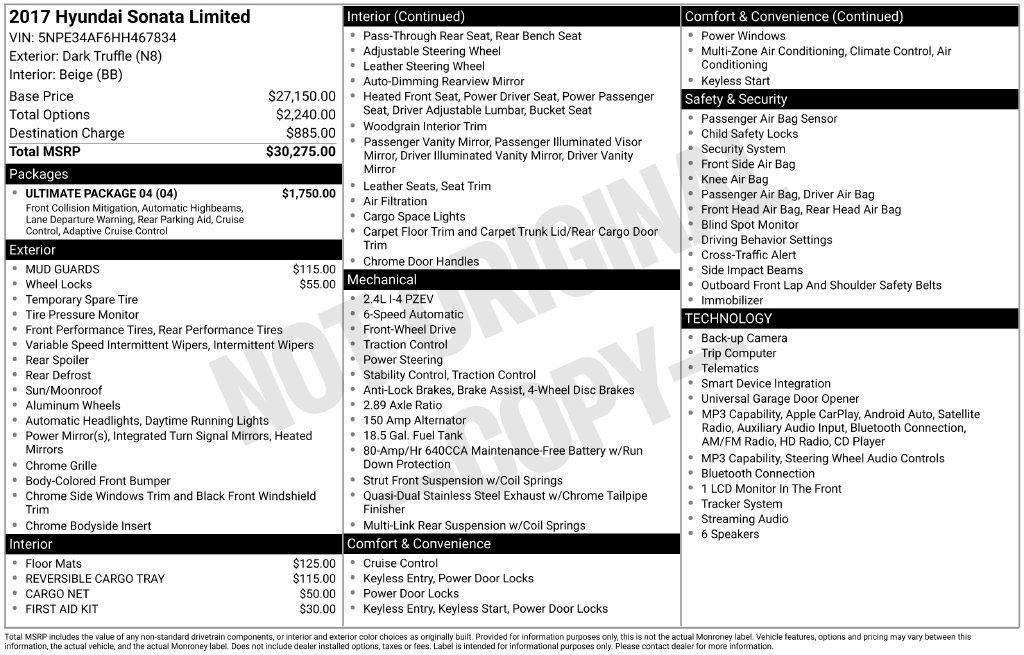 Used 2017 Hyundai Sonata Limited w/ Ultimate Package 04 FWD image 21
