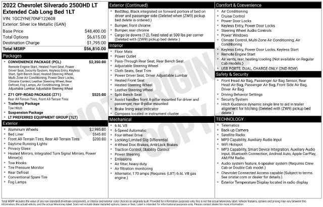 Used 2022 Chevrolet Silverado 2500 LT w/ Convenience Package AWD/4WD image 6