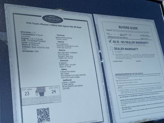 Used 2026 Toyota 4Runner TRD Off-Road AWD/4WD image 38