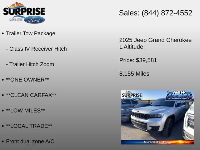 Used 2025 Jeep Grand Cherokee L Laredo AWD/4WD image 16
