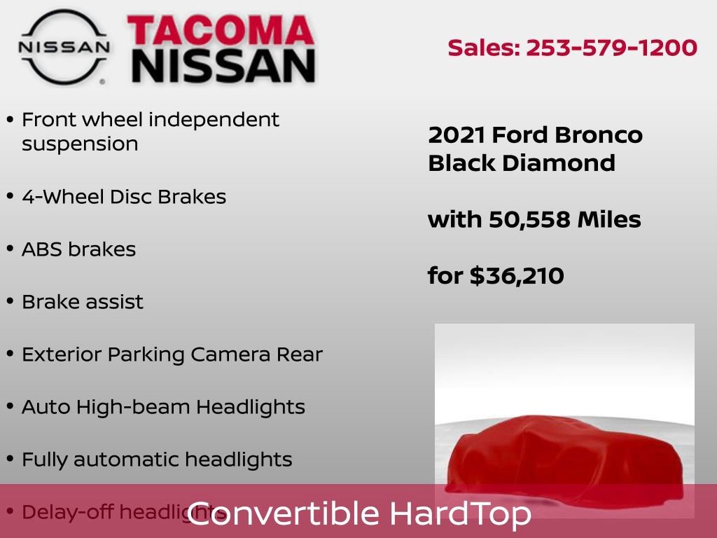 Used 2021 Ford Bronco Black Diamond image 3