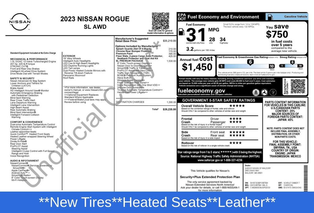 Used 2023 Nissan Rogue SL w/ SL Premium Package image 21