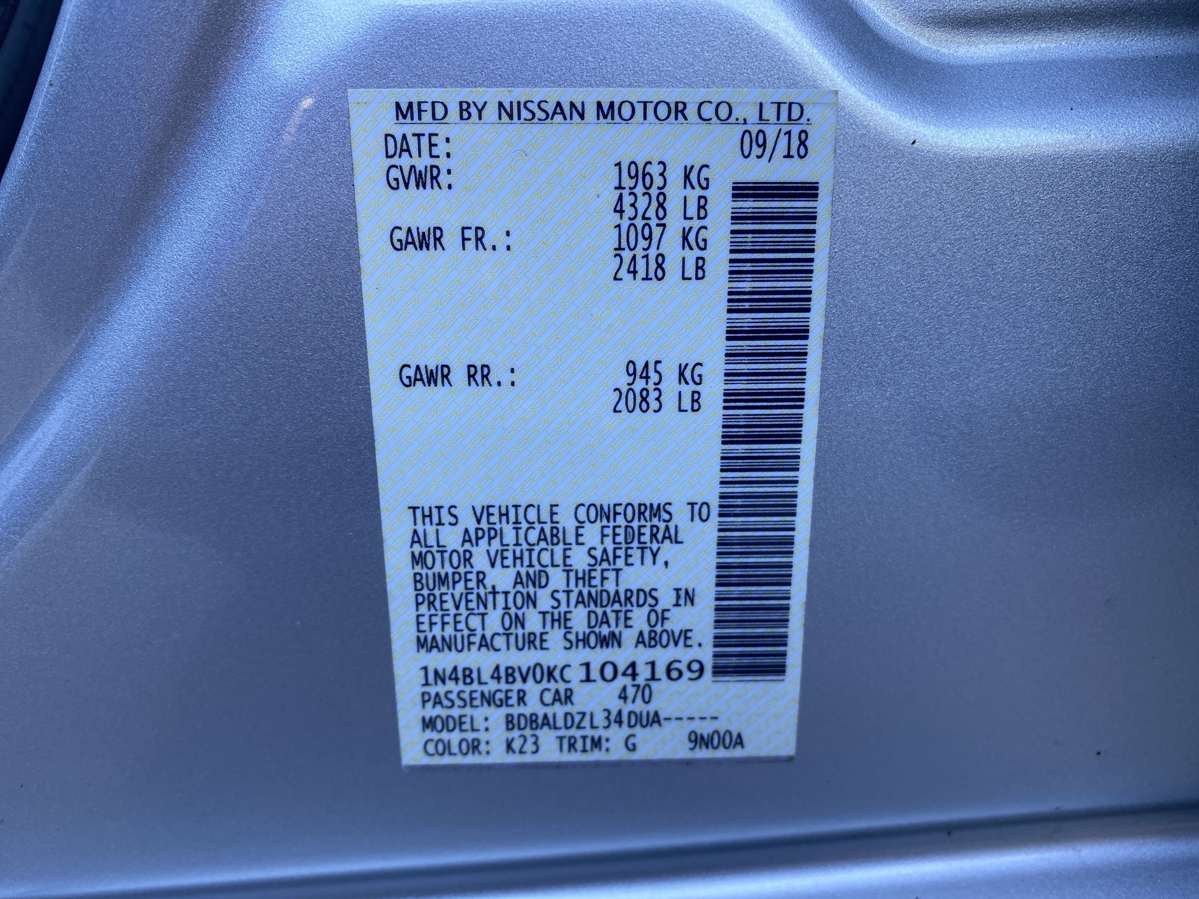 Used 2019 Nissan Altima 2.5 S FWD image 36