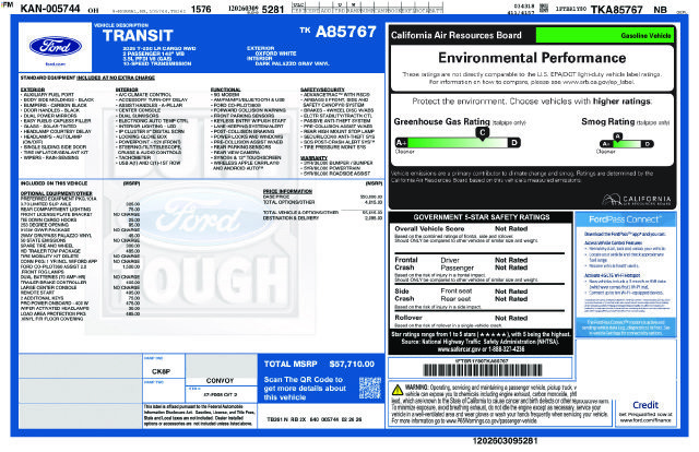 New 2026 Ford Transit 250 Low Roof w/ Load Area Protection Package RWD image 22
