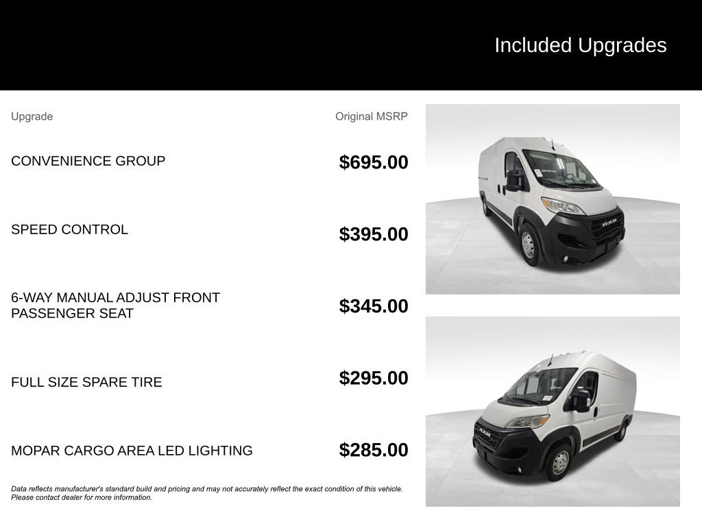 Used 2023 RAM ProMaster 2500 w/ Convenience Group FWD image 2