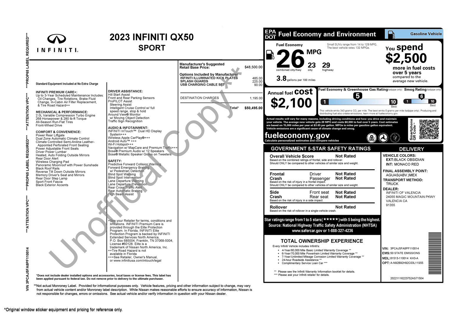 Used 2023 INFINITI QX50 Sport image 2