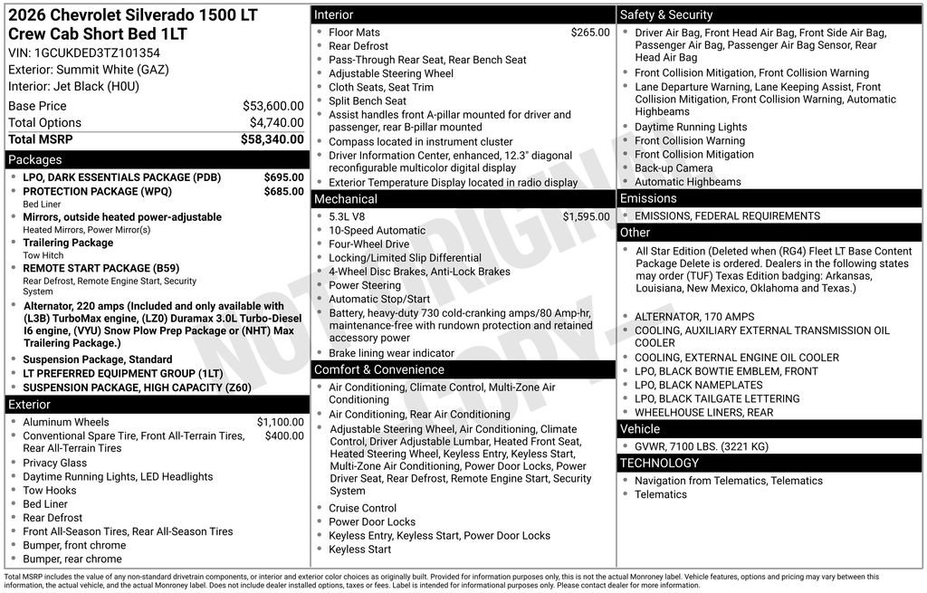 New 2026 Chevrolet Silverado 1500 LT w/ LPO, Dark Essentials Package image 8