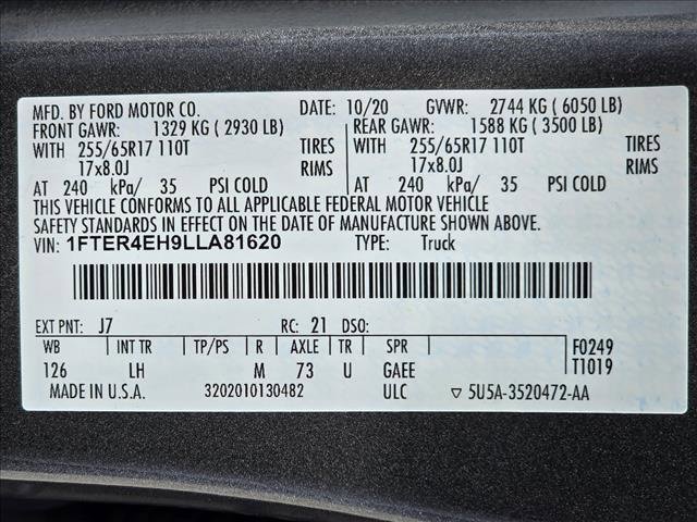 Used 2020 Ford Ranger XLT w/ Equipment Group 301A Mid image 28