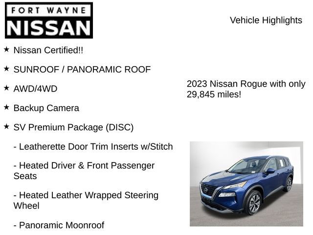 Certified 2023 Nissan Rogue SV w/ SV Premium Package image 8