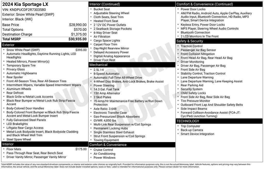 Used 2024 Kia Sportage LX image 15