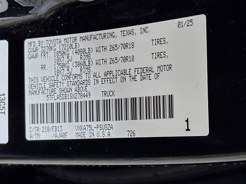 Used 2025 Toyota Tundra SR5 w/ SR5 Convenience Package AWD/4WD image 30
