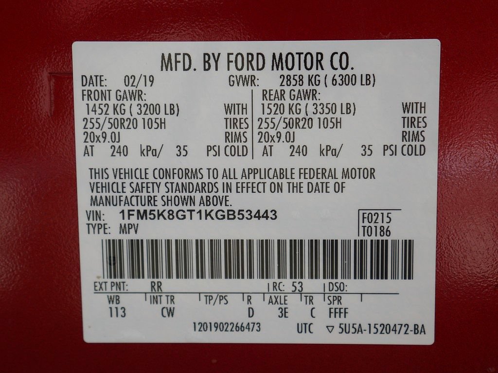 Used 2019 Ford Explorer Sport w/ Equipment Group 401A AWD/4WD image 74
