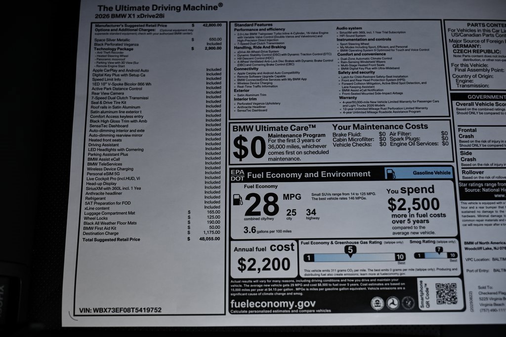 New 2026 BMW X1 xDrive28i w/ Technology Package image 39