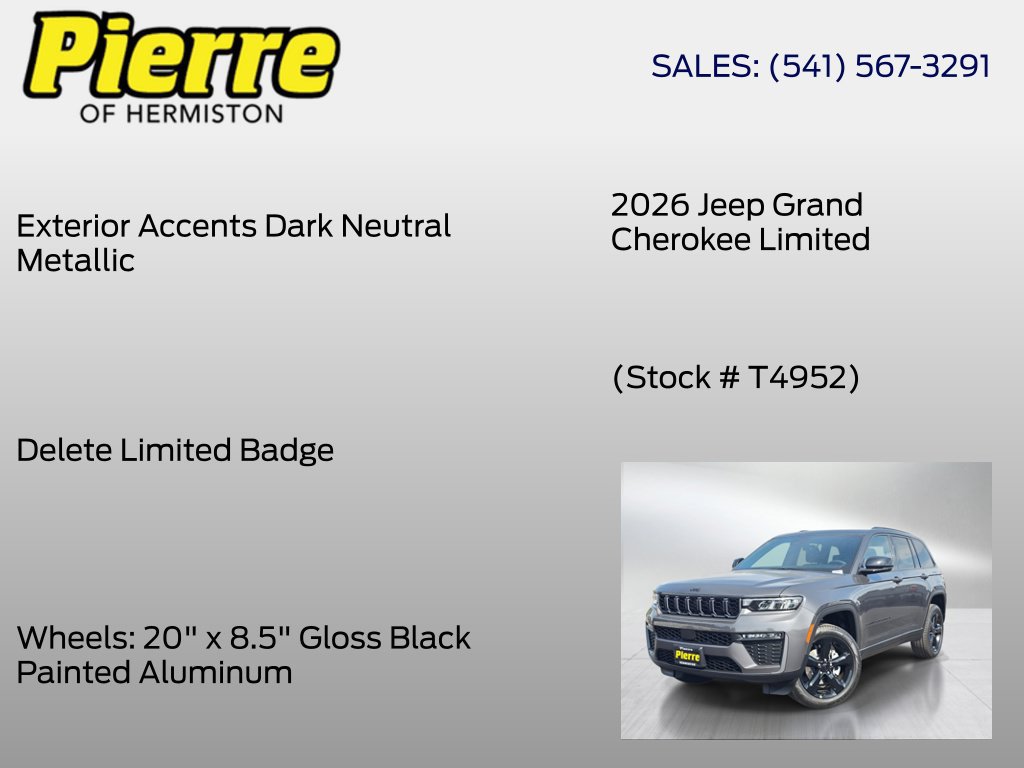 New 2026 Jeep Grand Cherokee Limited w/ Limited Altitude Package AWD/4WD image 12
