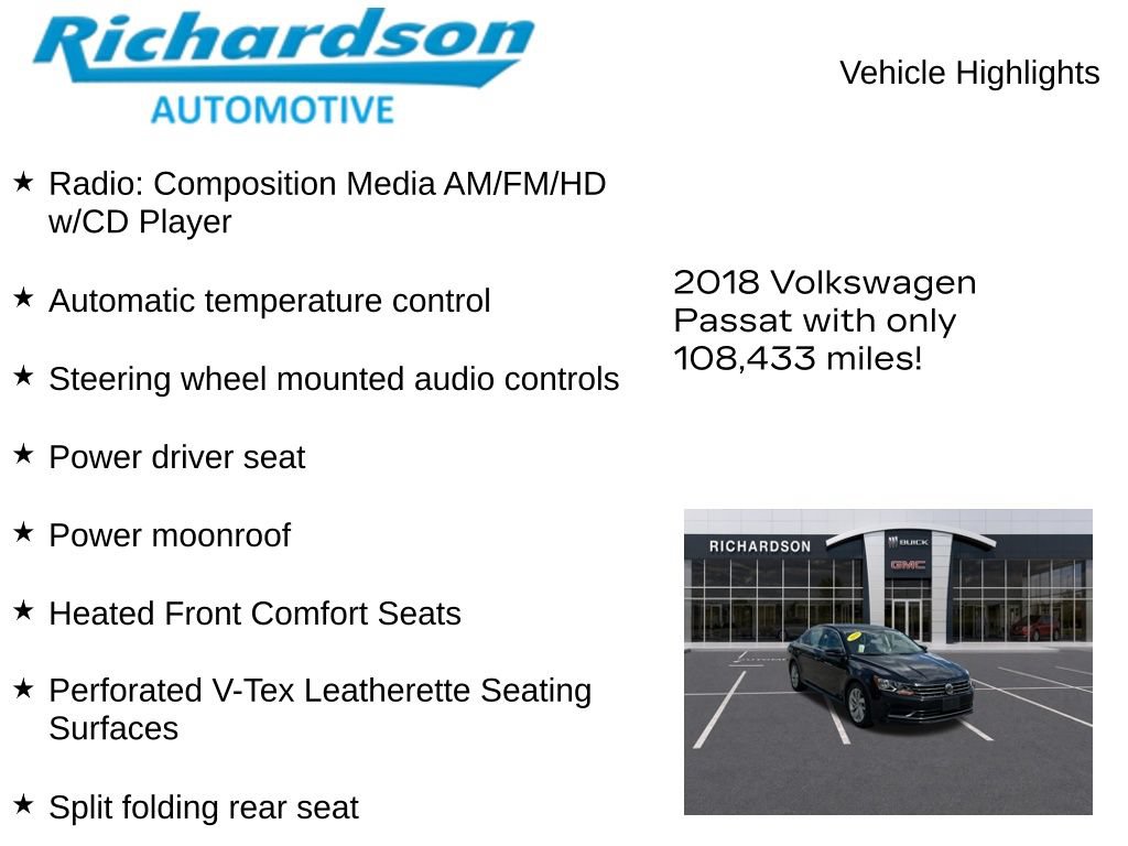 Used 2018 Volkswagen Passat 2.0T SE FWD image 11