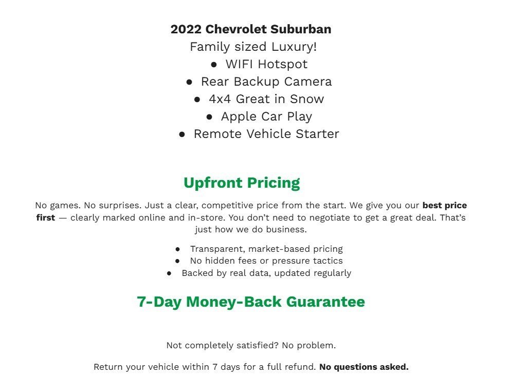 Used 2022 Chevrolet Suburban RST w/ Luxury Package image 2