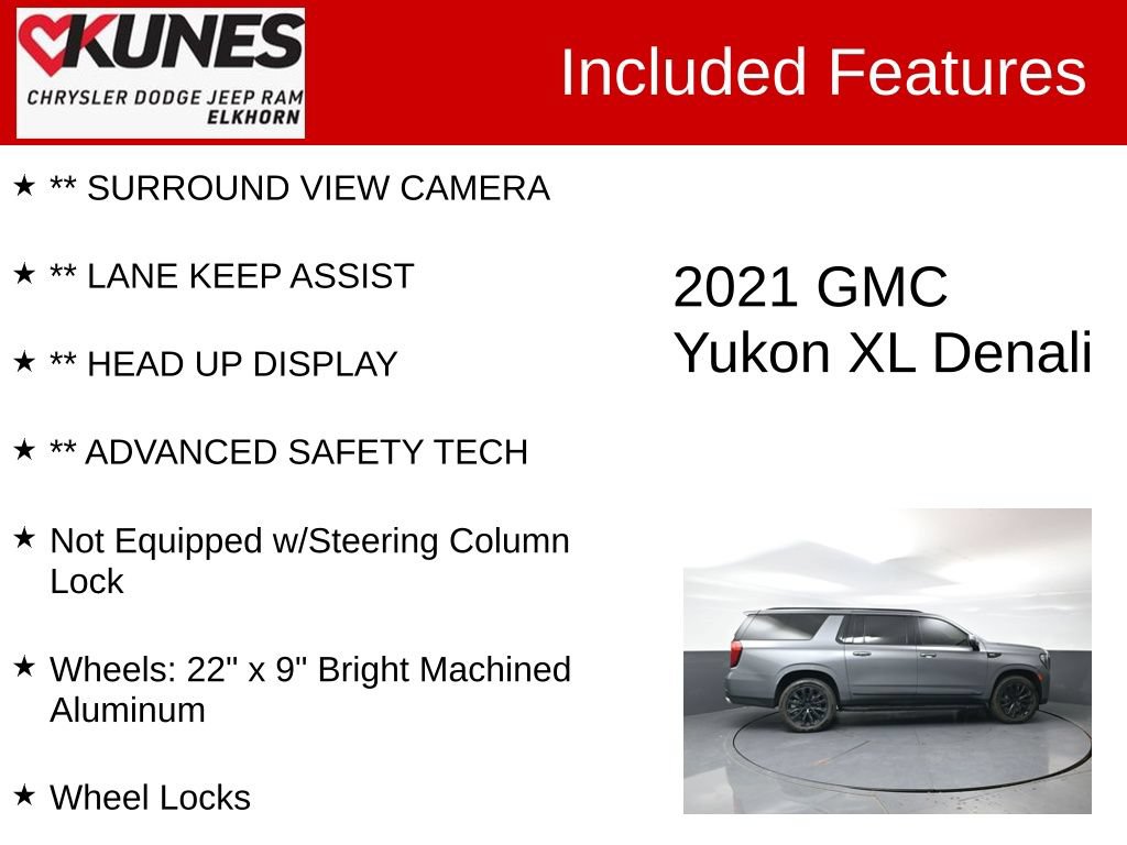 Used 2021 GMC Yukon XL Denali AWD/4WD image 3