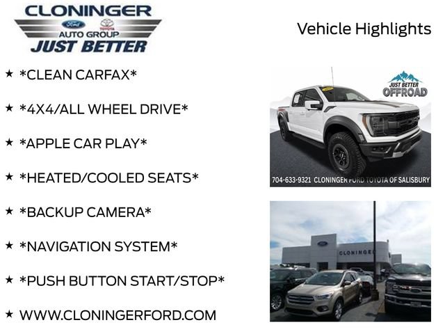 Used 2022 Ford F150 Raptor w/ Equipment Group 801A High AWD/4WD image 3