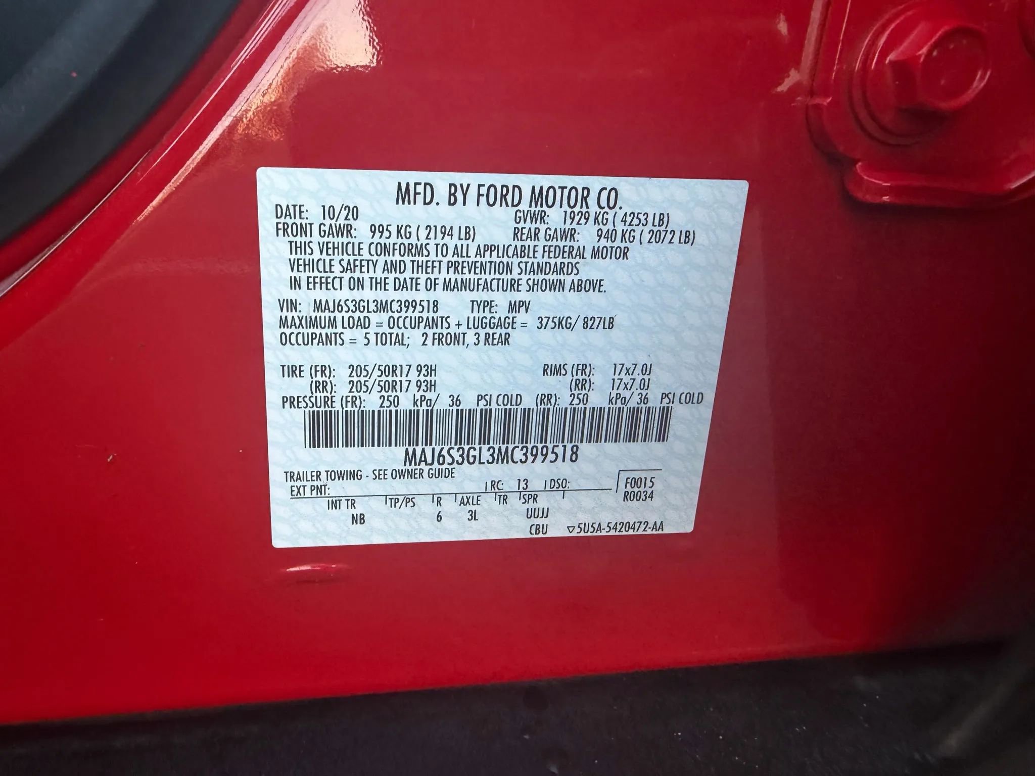 Used 2021 Ford EcoSport SE w/ SE Convenience Package image 35