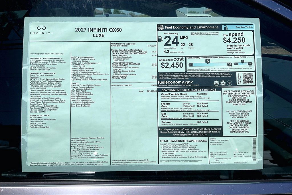 New 2027 INFINITI QX60 Luxe w/ Family Package FWD image 14