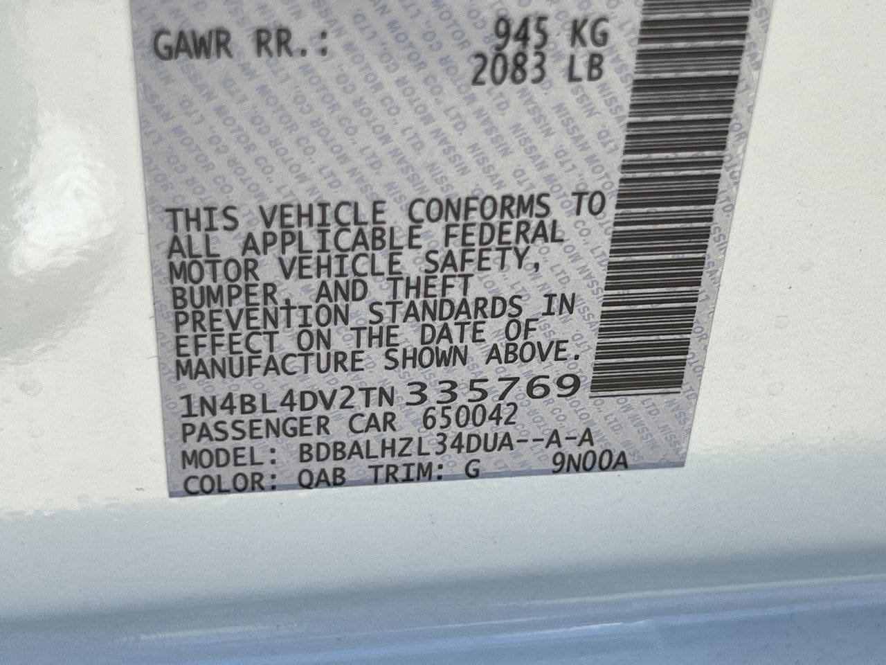 New 2026 Nissan Altima 2.5 SV FWD image 14