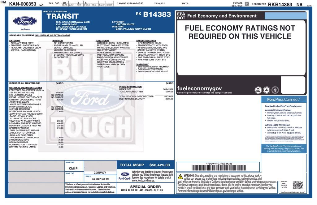 New 2024 Ford Transit 350 AWD w/ Interior Upgrade Package image 25