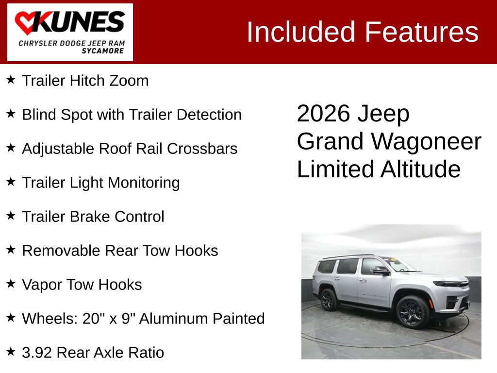 New 2026 Jeep Grand Wagoneer Limited w/ HD Trailer Tow Package AWD/4WD image 3