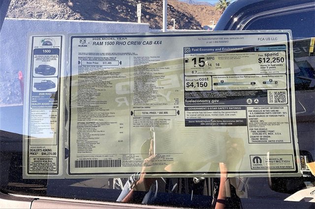 New 2026 RAM 1500 RHO w/ RHO Level 1 Equipment Group image 16