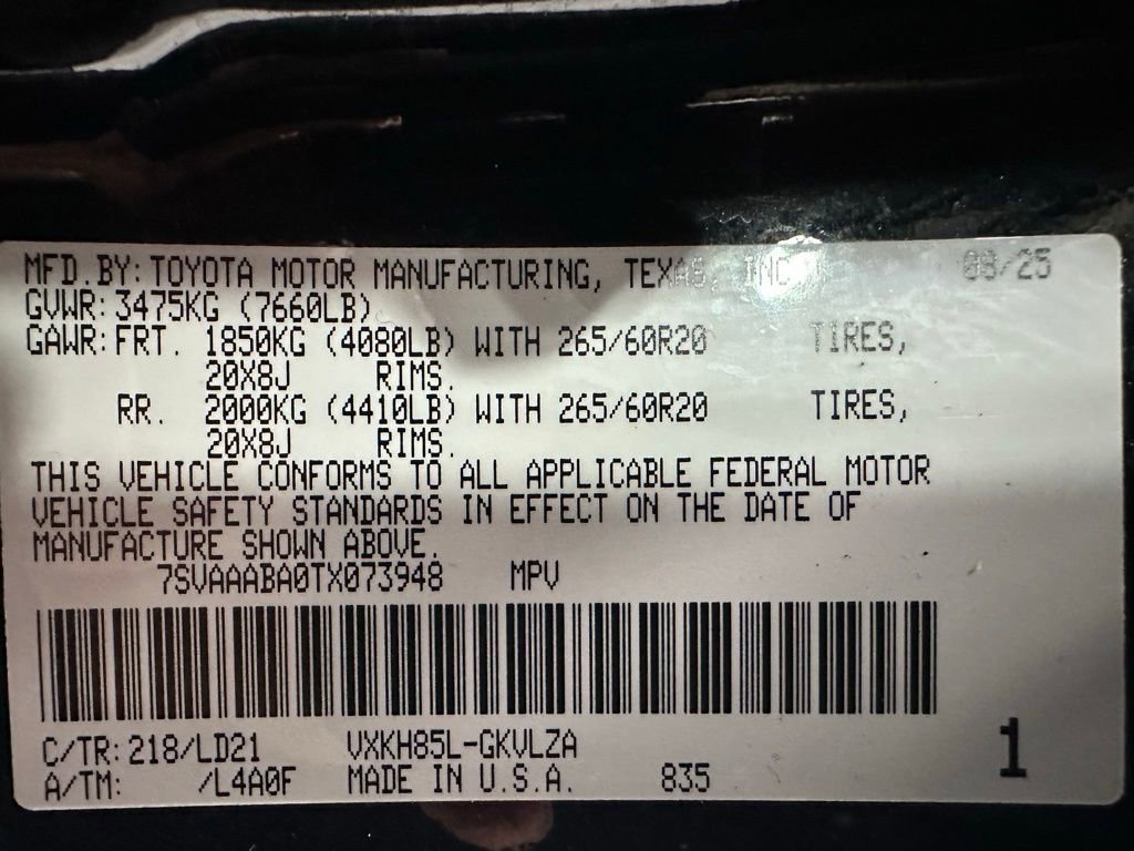 Used 2026 Toyota Sequoia Limited w/ Nightshade Package image 11