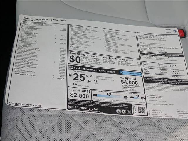 New 2026 BMW X5 xDrive40i AWD/4WD image 19