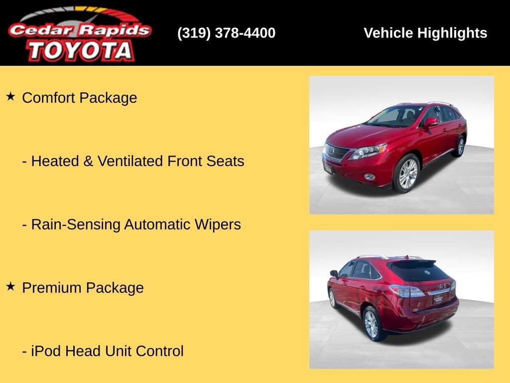Used 2011 Lexus RX 450h AWD w/ Premium Pkg image 30