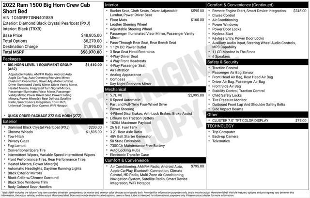 Certified 2022 RAM 1500 Big Horn AWD/4WD image 7