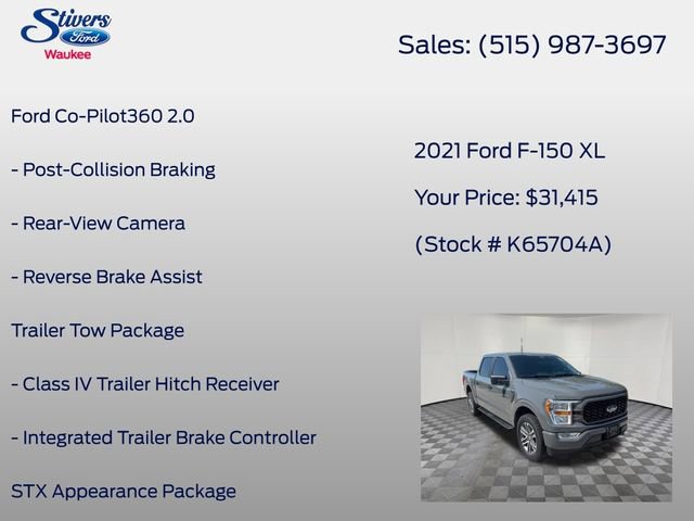 Certified 2021 Ford F150 XL w/ STX Appearance Package AWD/4WD image 16