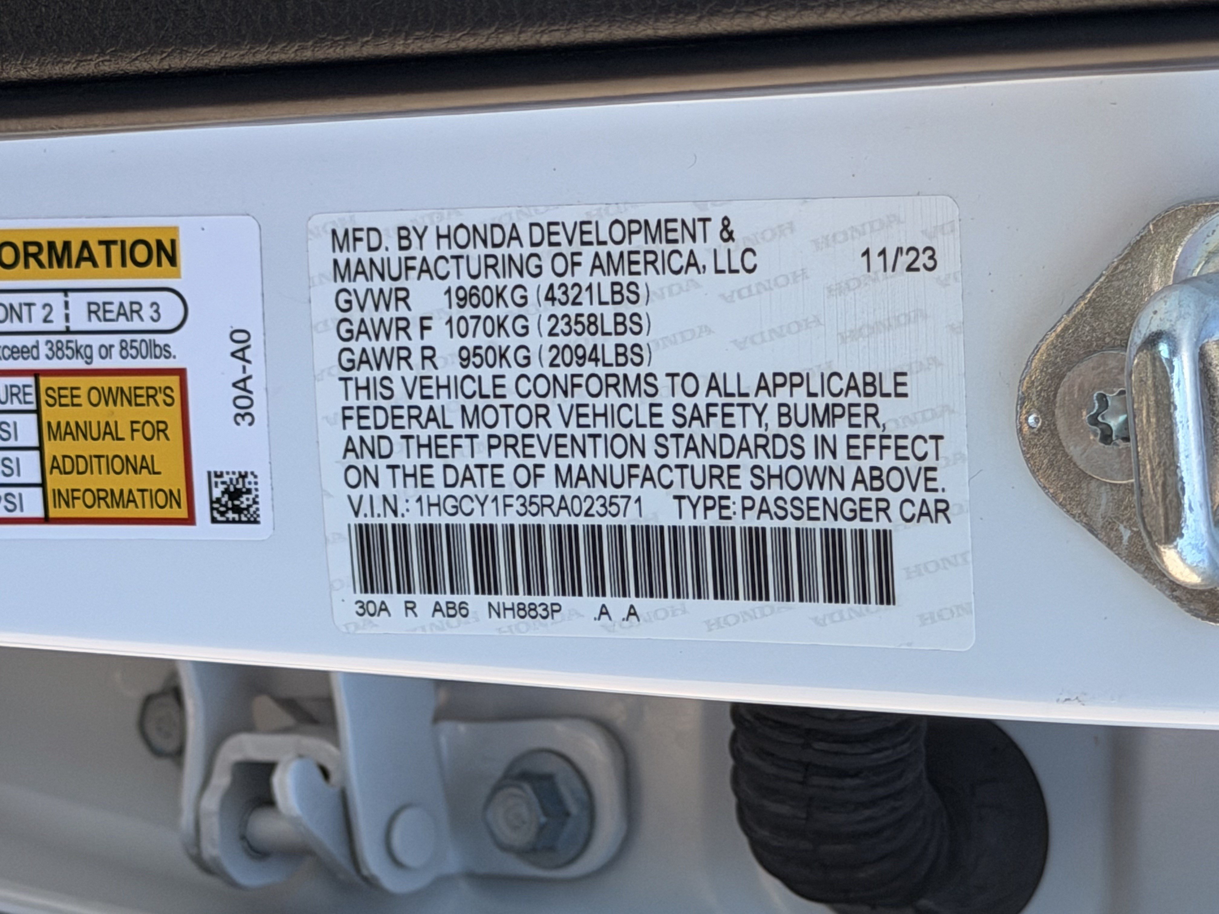 Used 2024 Honda Accord EX image 28
