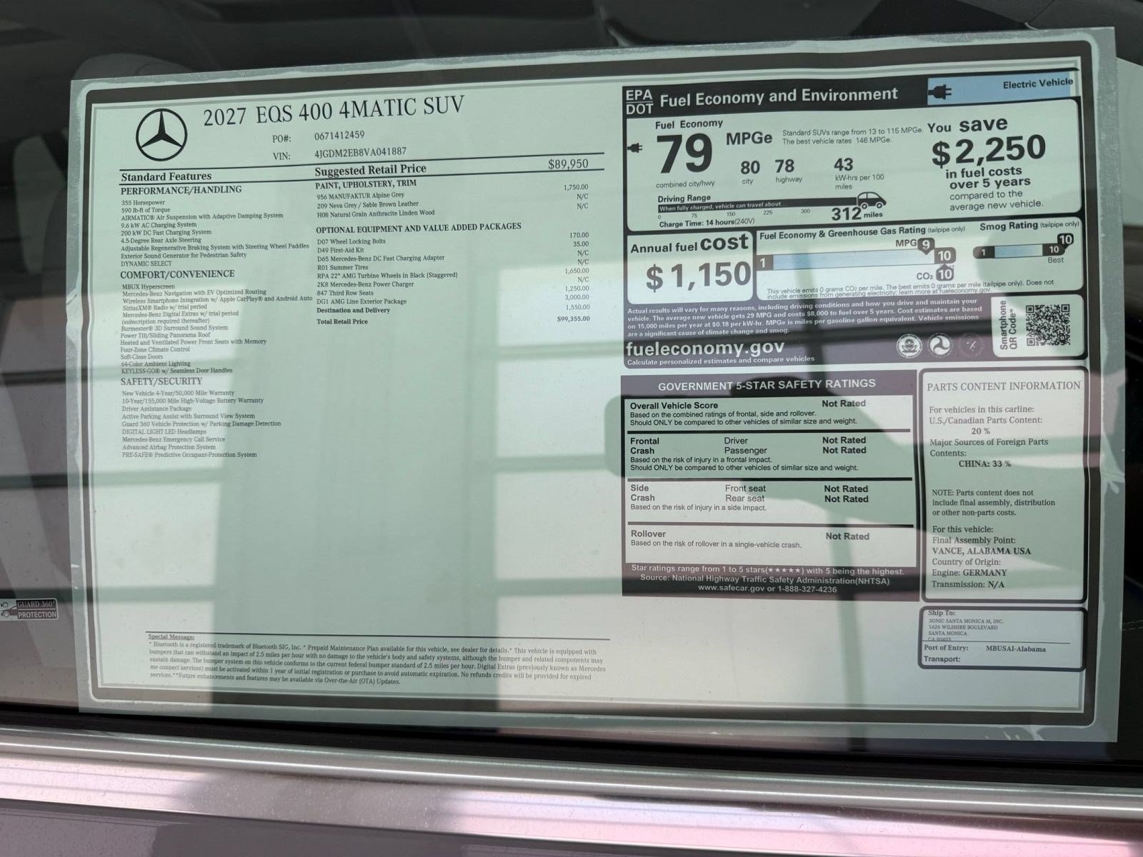 New 2027 Mercedes-Benz EQS 400 4MATIC SUV image 34