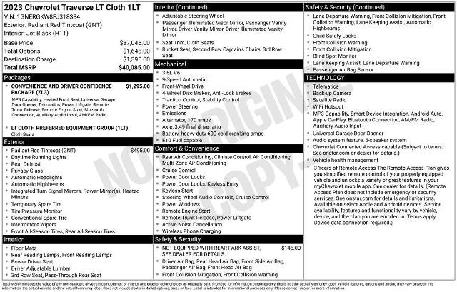 Used 2023 Chevrolet Traverse LT FWD image 8