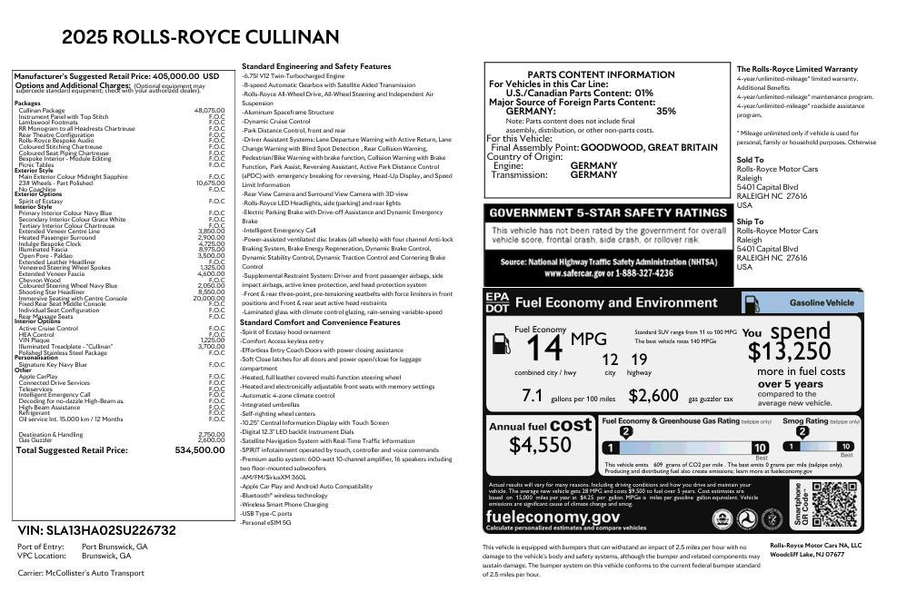 New 2025 Rolls-Royce Cullinan image 29