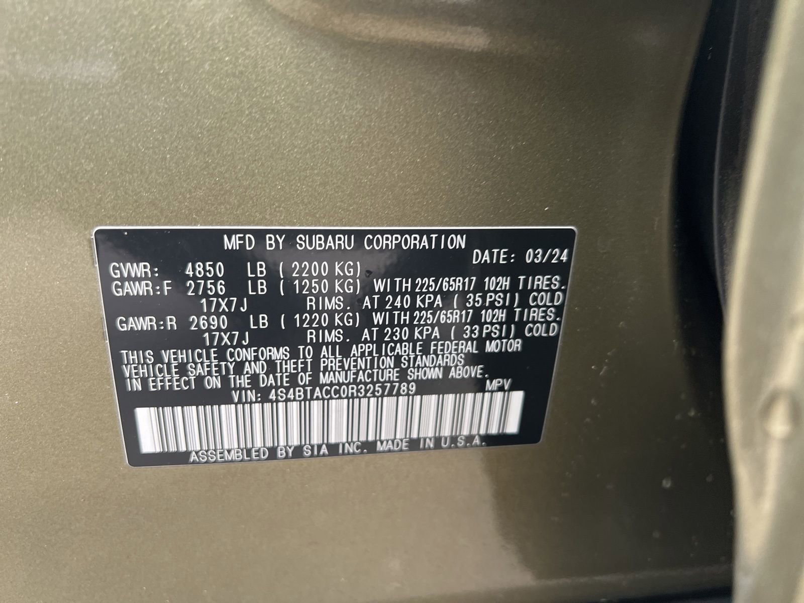 Used 2024 Subaru Outback Premium image 24