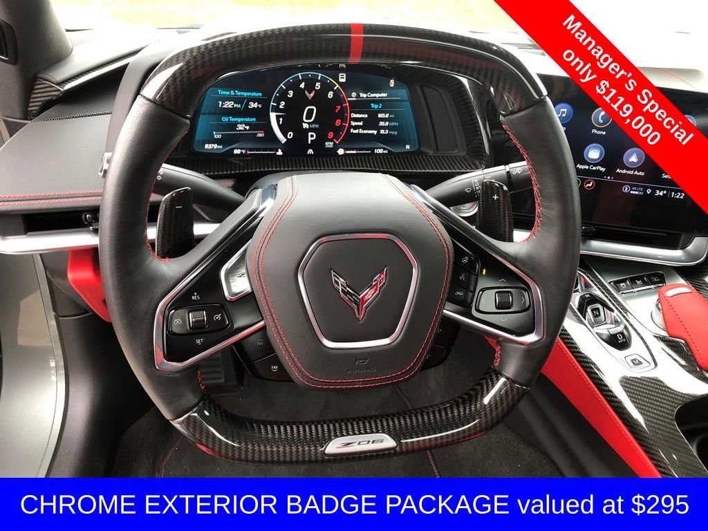Used 2023 Chevrolet Corvette Z06 w/ Chrome Exterior Badge Package image 11