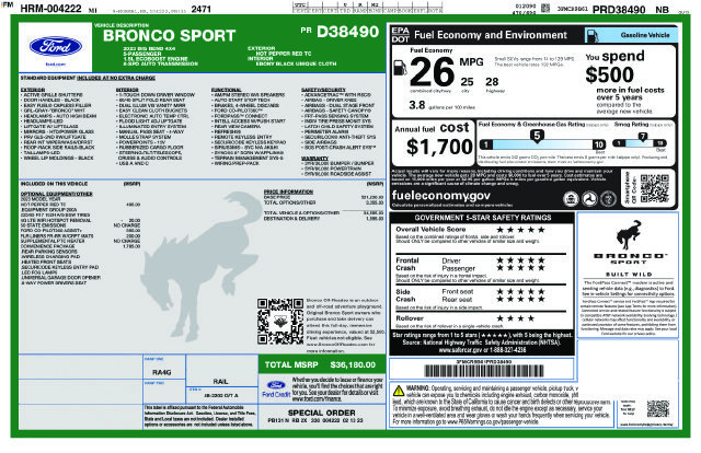 Certified 2023 Ford Bronco Sport Big Bend w/ Convenience Package AWD/4WD image 40