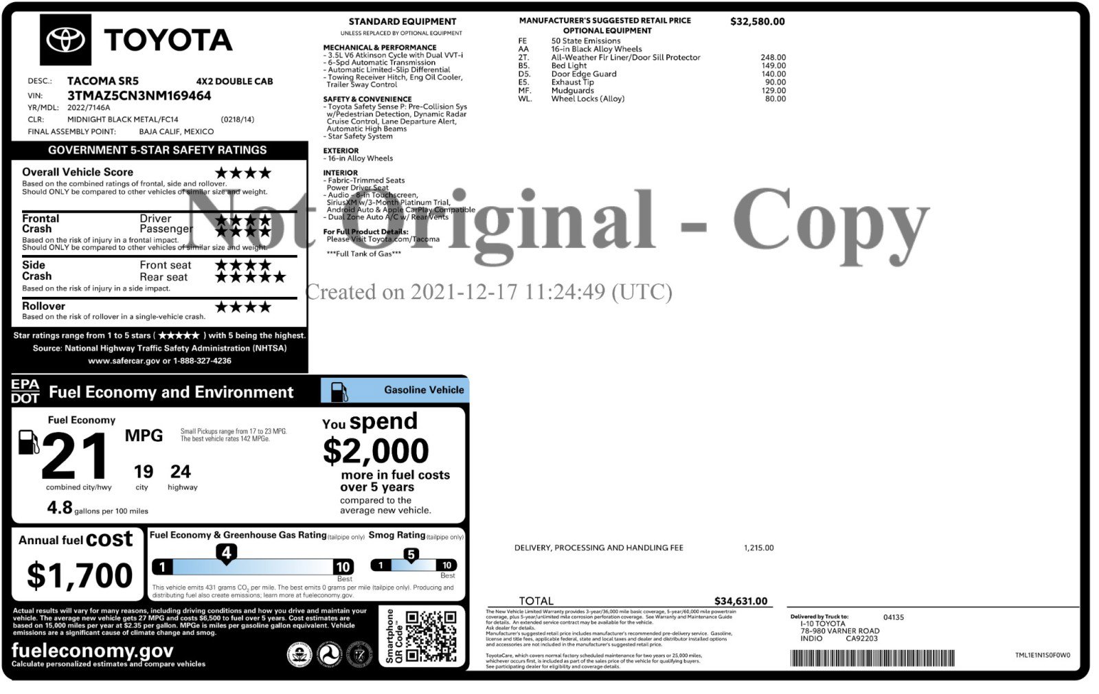 Used 2022 Toyota Tacoma SR5 RWD image 48