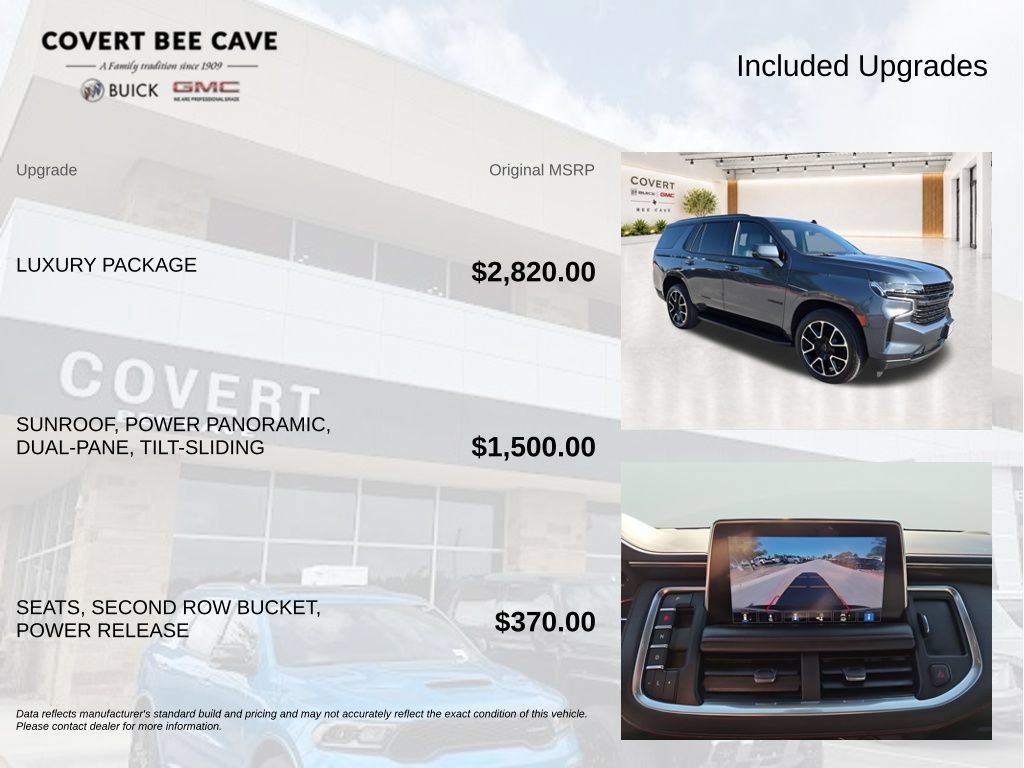 Used 2021 Chevrolet Tahoe RST w/ Luxury Package RWD image 9